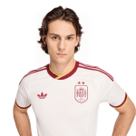 detalle camiseta visitante españa con dos estrellas 2026
