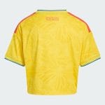 Camiseta de la primera equipación de la Selección Colombia para mujer, versión 2026. Modelo de manga corta para aficionada.