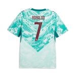 Camiseta de fútbol de Portugal, segunda equipación 2026, para adulto. Estampado oficial con el dorsal 7 de Cristiano Ronaldo.