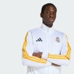 Chaqueta deportiva de entrenamiento Real Madrid DNA 27 para adulto. Prenda oficial del club blanco para la temporada 2024/2025.