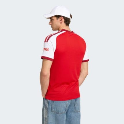 Camiseta oficial del Arsenal 2026/2027 para adulto. Vista frontal de la primera equipación en su clásico color rojo y blanco.