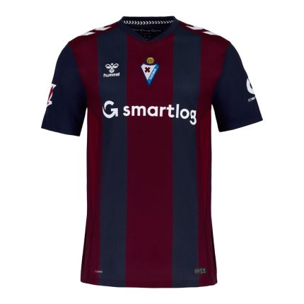 Camiseta de la primera equipación del SD Eibar para la temporada 2026-2027. Versión para adulto en colores azulgrana.