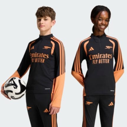 Camiseta de entrenamiento del Arsenal FC para niños, temporada 26/27. Ropa oficial de práctica para los jóvenes seguidores Gunners.