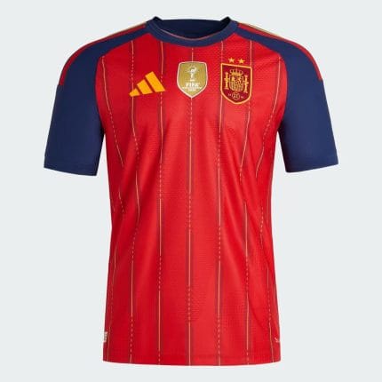camiseta españa con dos estrellas y parche fifa 2026