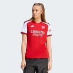 Camiseta de mujer de la primera equipación del Arsenal FC para la temporada 26/27. Uniforme oficial para aficionadas.