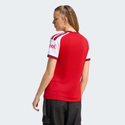 Camiseta de mujer de la primera equipación del Arsenal FC para la temporada 26/27. Uniforme oficial para aficionadas.