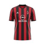 Camiseta retro AC Milan primera equipación 2003/04 — vista frontal en maniquí