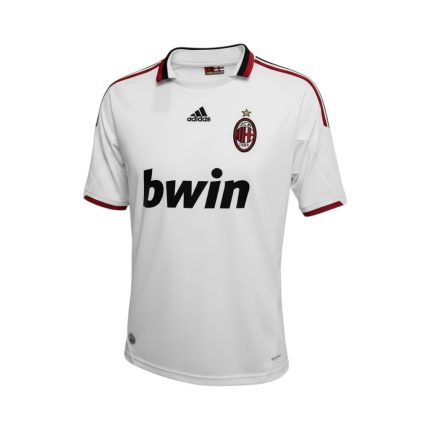 Camiseta retro AC Milan 2009/10 segunda equipación blanca — vista frontal en maniquí
