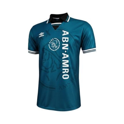 Camiseta retro Ajax 1995/96 segunda equipación — vista frontal en maniquí