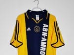 Camiseta retro Ajax 2000/01 segunda equipación amarilla y azul marino — foto 11