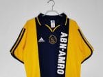 Camiseta retro Ajax 2000/01 segunda equipación amarilla y azul marino — foto 12