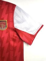 Camiseta retro Arsenal 1993/94, primera equipación, roja y blanca con sponsor JVC. — foto 6