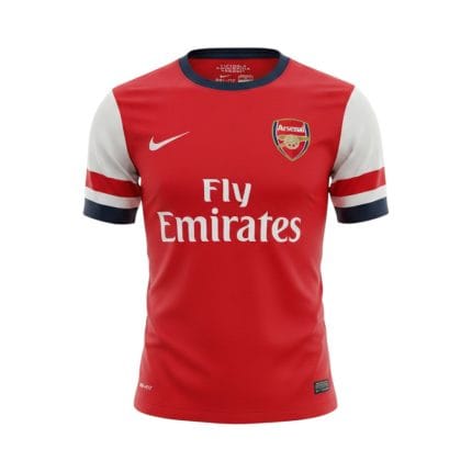 Camiseta retro Arsenal 2012/13 primera equipación — vista frontal en maniquí