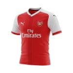 Camiseta retro Arsenal 2016/17 primera equipación — vista frontal en maniquí