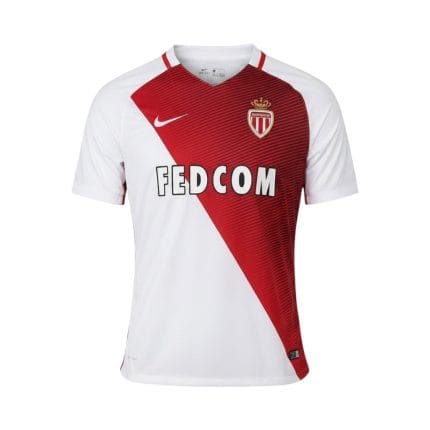 Camiseta retro del AS Mónaco de la temporada 2016/17, primera equipación. — vista frontal en maniquí