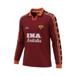Camiseta retro AS Roma 1998/99 primera equipación manga larga — vista frontal en maniquí