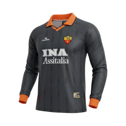 Camiseta retro AS Roma 1999/00 tercera equipación manga larga — vista frontal en maniquí