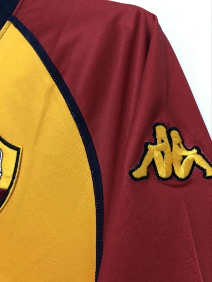 Camiseta retro AS Roma 2001-02 tercera equipación, diseño bicolor con Scudetto. — foto 2