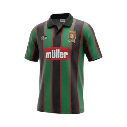 Camiseta retro Aston Villa 1993/95 segunda equipación — vista frontal en maniquí