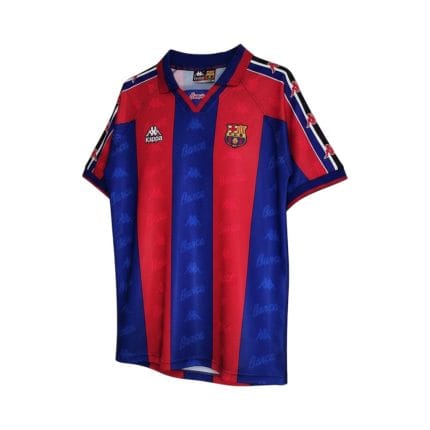 Camiseta retro FC Barcelona 1995/97 primera equipación — vista frontal en maniquí