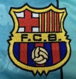 Camiseta retro del FC Barcelona de la temporada 1996/97, segunda equipación en color aguamarina. — foto 5