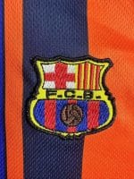 Camiseta retro FC Barcelona 1997/98 segunda equipación naranja y azul — foto 3