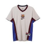Camiseta retro Barcelona 1998/99 segunda equipación — vista frontal en maniquí