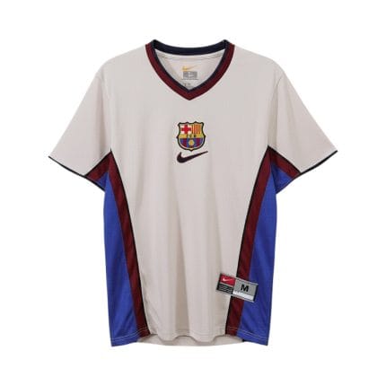 Camiseta retro Barcelona 1998/99 segunda equipación — vista frontal en maniquí