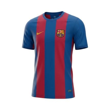 Camiseta retro FC Barcelona Primera Equipación 2004/05 — vista frontal en maniquí