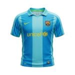 Camiseta retro FC Barcelona 2007/08 segunda equipación — vista frontal en maniquí