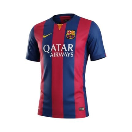 Camiseta retro FC Barcelona 2014/15 primera equipación — vista frontal en maniquí