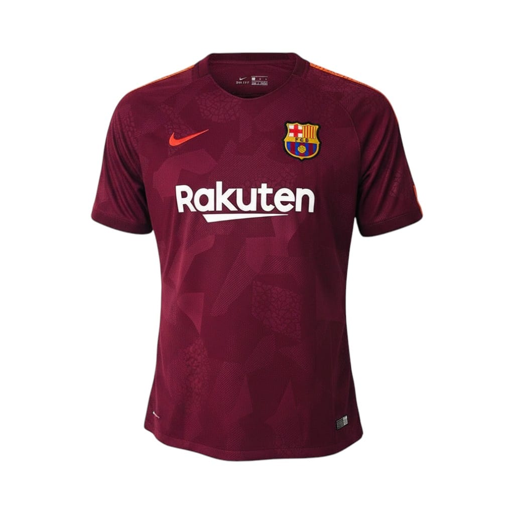 camiseta-retro-barcelona-2017-18-tercera-equipacion-01 Camiseta retro del FC Barcelona de la temporada 2017/18, tercera equipación. — vista frontal en maniquí