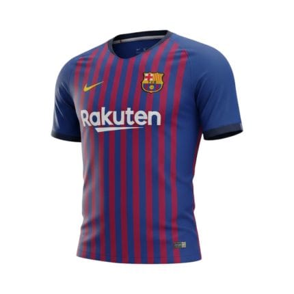 Camiseta retro FC Barcelona 2018/19 primera equipación — vista frontal en maniquí