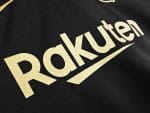 Camiseta retro FC Barcelona 2020/21 segunda equipación negra y dorada — foto 10