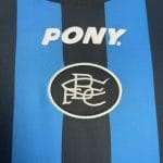 Camiseta retro Birmingham City 1996/97 tercera equipación rayas azules y negras — foto 5