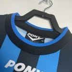 Camiseta retro Birmingham City 1996/97 tercera equipación rayas azules y negras — foto 6