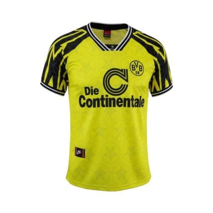 Camiseta retro Borussia Dortmund 1994/95 primera equipación — vista frontal en maniquí