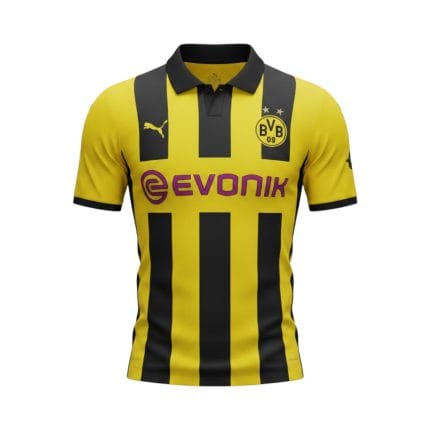 Camiseta retro Borussia Dortmund 2012/13 Primera Equipación — vista frontal en maniquí