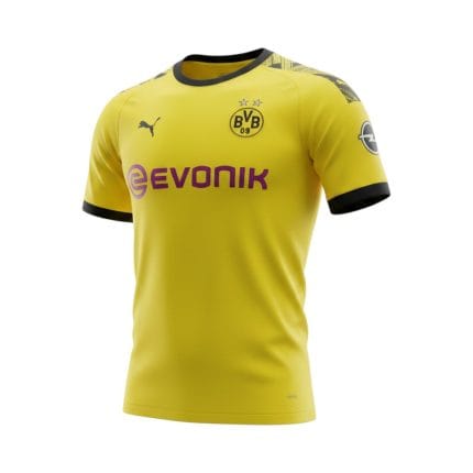 Camiseta retro Borussia Dortmund 2019/20 primera equipación — vista frontal en maniquí