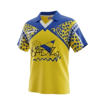 Camiseta retro Cádiz CF 1991/92 Primera Equipación — vista frontal en maniquí
