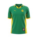 Camiseta retro Camerún 1998/99 primera equipación — vista frontal en maniquí