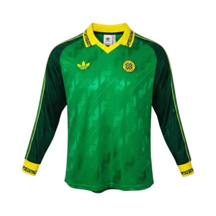 Camiseta retro Celtic 1991-1993 Tercera Equipación Manga Larga — vista frontal en maniquí