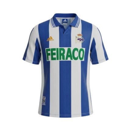 Camiseta retro Deportivo de La Coruña 1999/00 Primera Equipación — vista frontal en maniquí