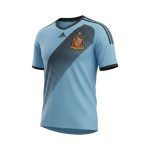 Camiseta retro de la Selección Española de fútbol, segunda equipación de la temporada 2012. — vista frontal en maniquí