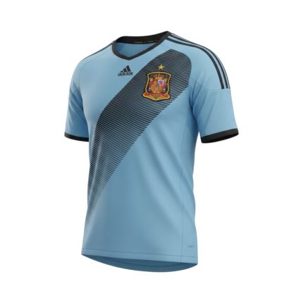 Camiseta retro de la Selección Española de fútbol, segunda equipación de la temporada 2012. — vista frontal en maniquí