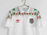 Camiseta retro Gales 1990-92 segunda equipación blanca Umbro — foto 5