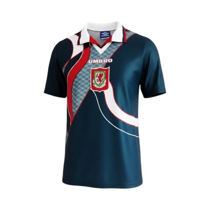 Camiseta retro Gales 1994/95 segunda equipación Umbro — vista frontal en maniquí
