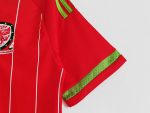Camiseta retro de fútbol de Gales, primera equipación de la temporada 2015/16, color rojo con detalles verdes. — foto 5