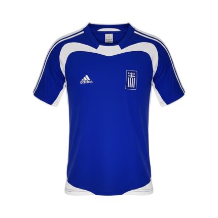 Camiseta retro de la selección de Grecia, primera equipación de la temporada 2004. — vista frontal en maniquí