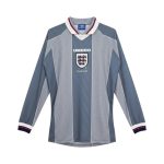 Camiseta retro Inglaterra 1996 segunda equipación manga larga — vista frontal en maniquí